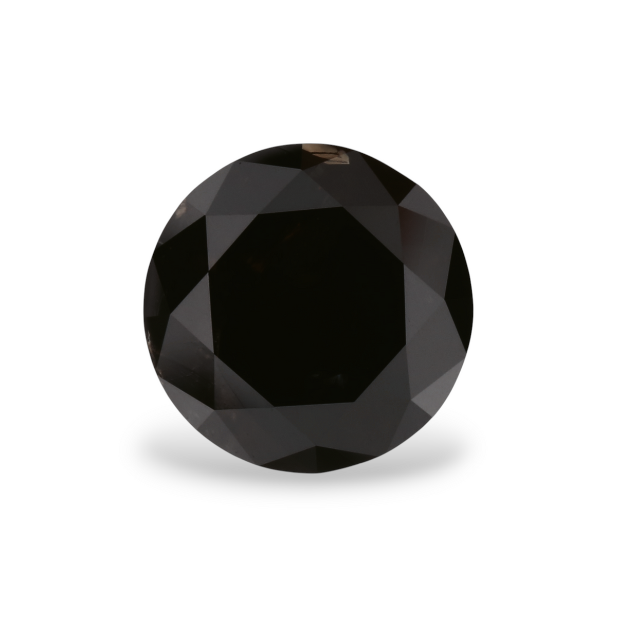 1.82 Carat Natural Black Round Diamond GIA