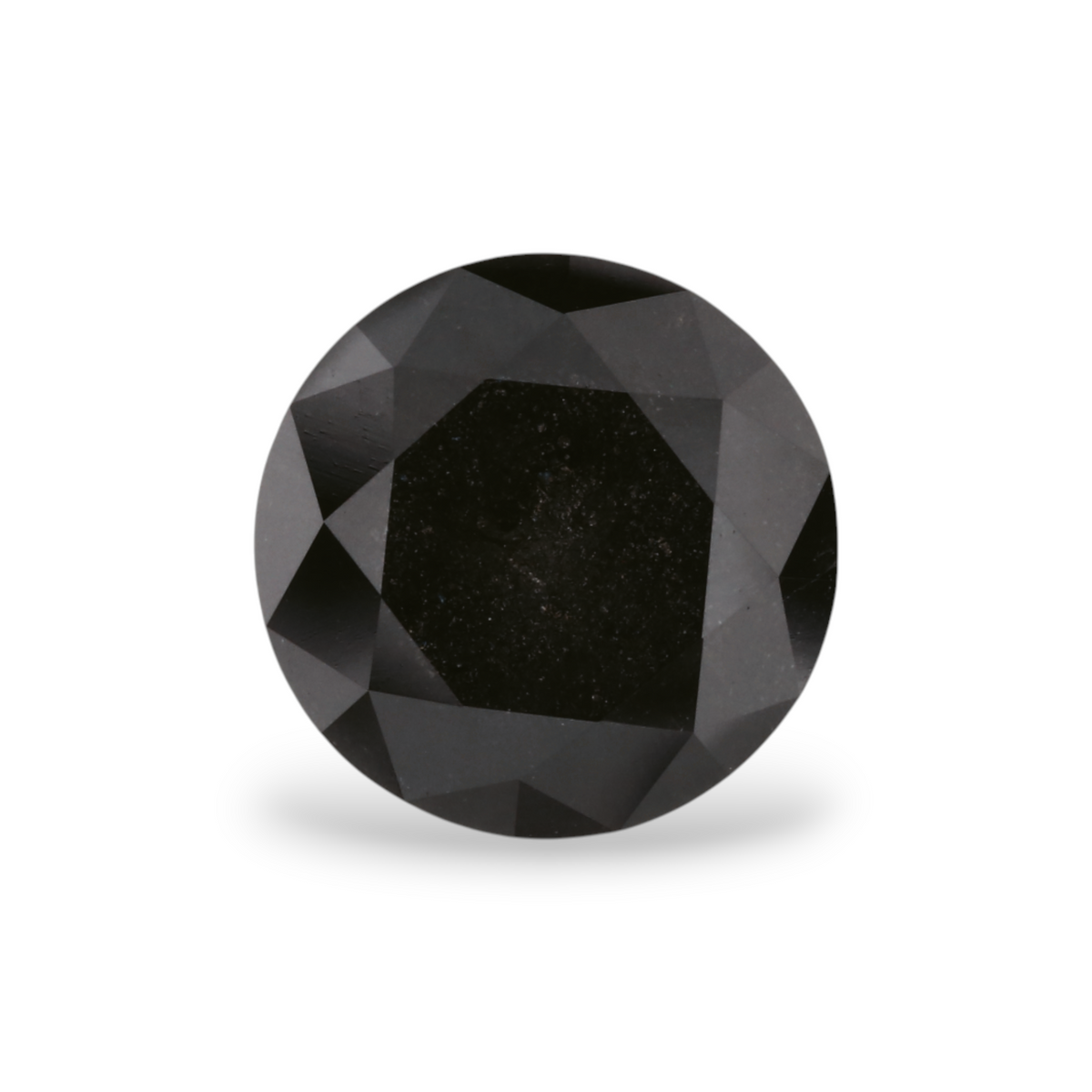 1.89 Carat Natural Black Round Diamond GIA
