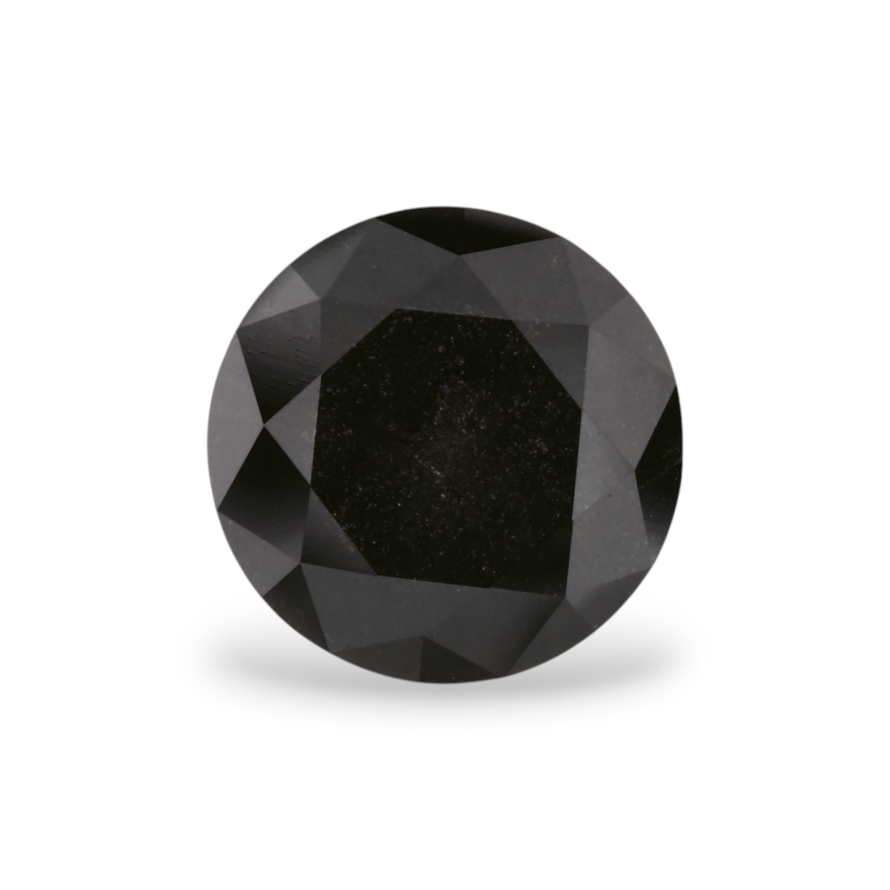 1.89 Carat Natural Black Round Diamond GIA