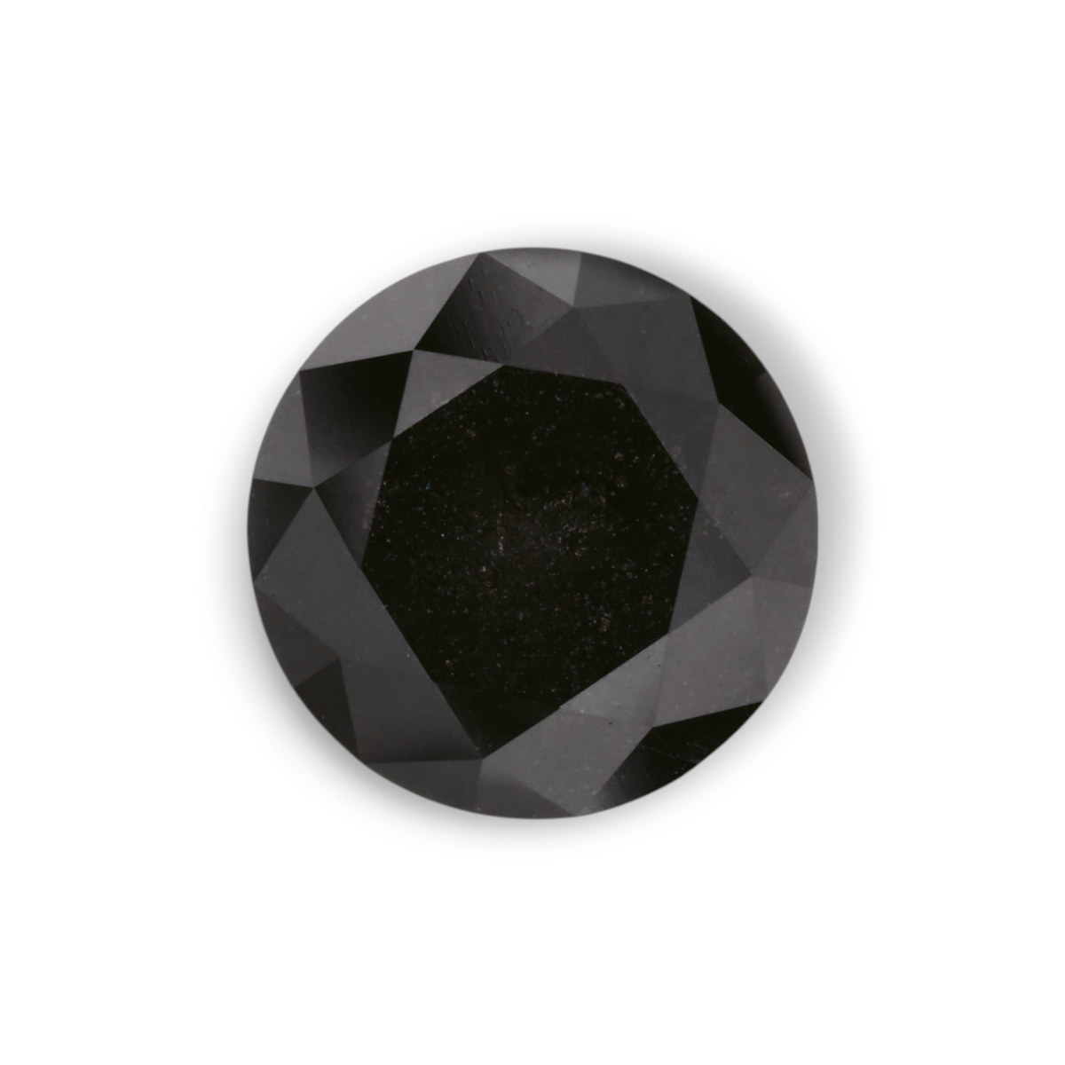 1.89 Carat Natural Black Round Diamond GIA