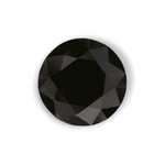 1.91 Carat Natural Black Round Diamond GIA