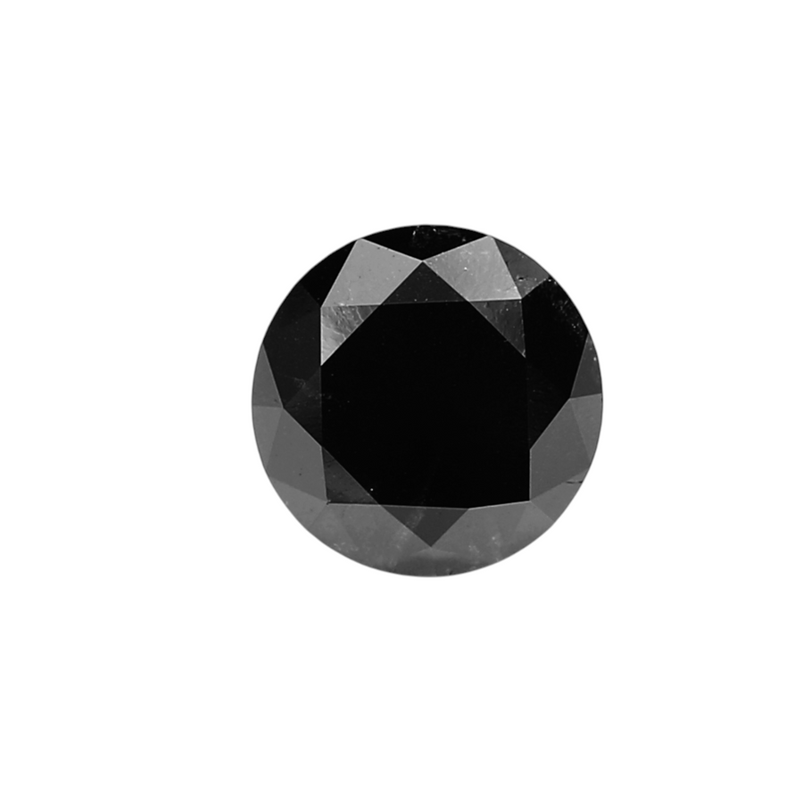 2.05 Carat Black Round Diamond