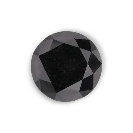 1.05 Carat Natural Black Round Diamond GIA