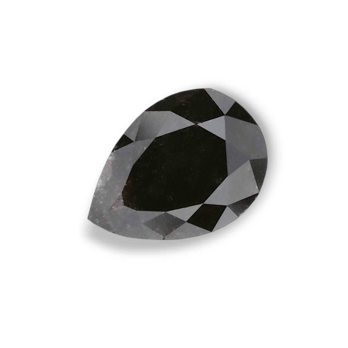 1.23 Carat Natural Black Pear Diamond GIA