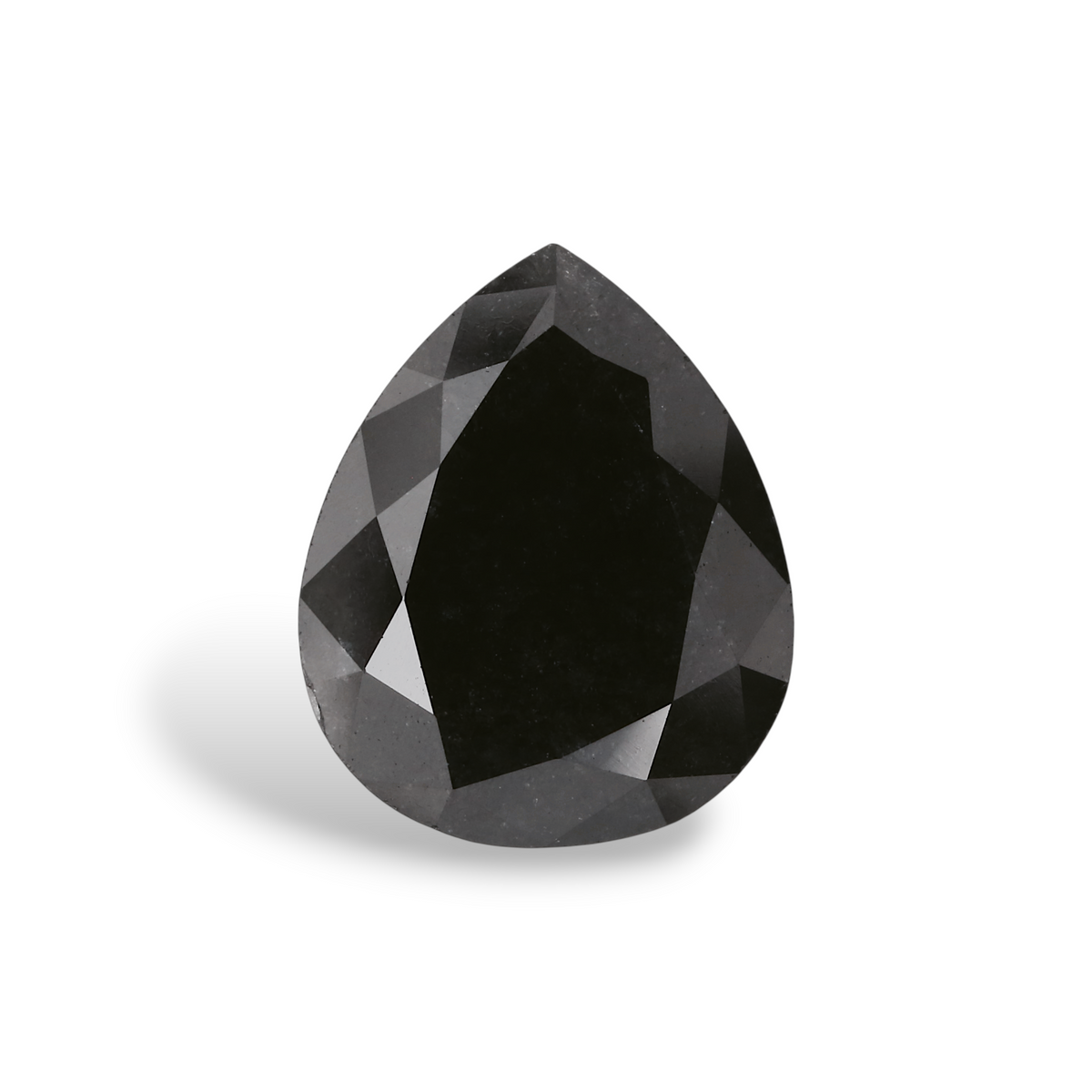 3.55 Carat Natural Black Pear Diamond GIA