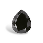 3.55 Carat Natural Black Pear Diamond GIA