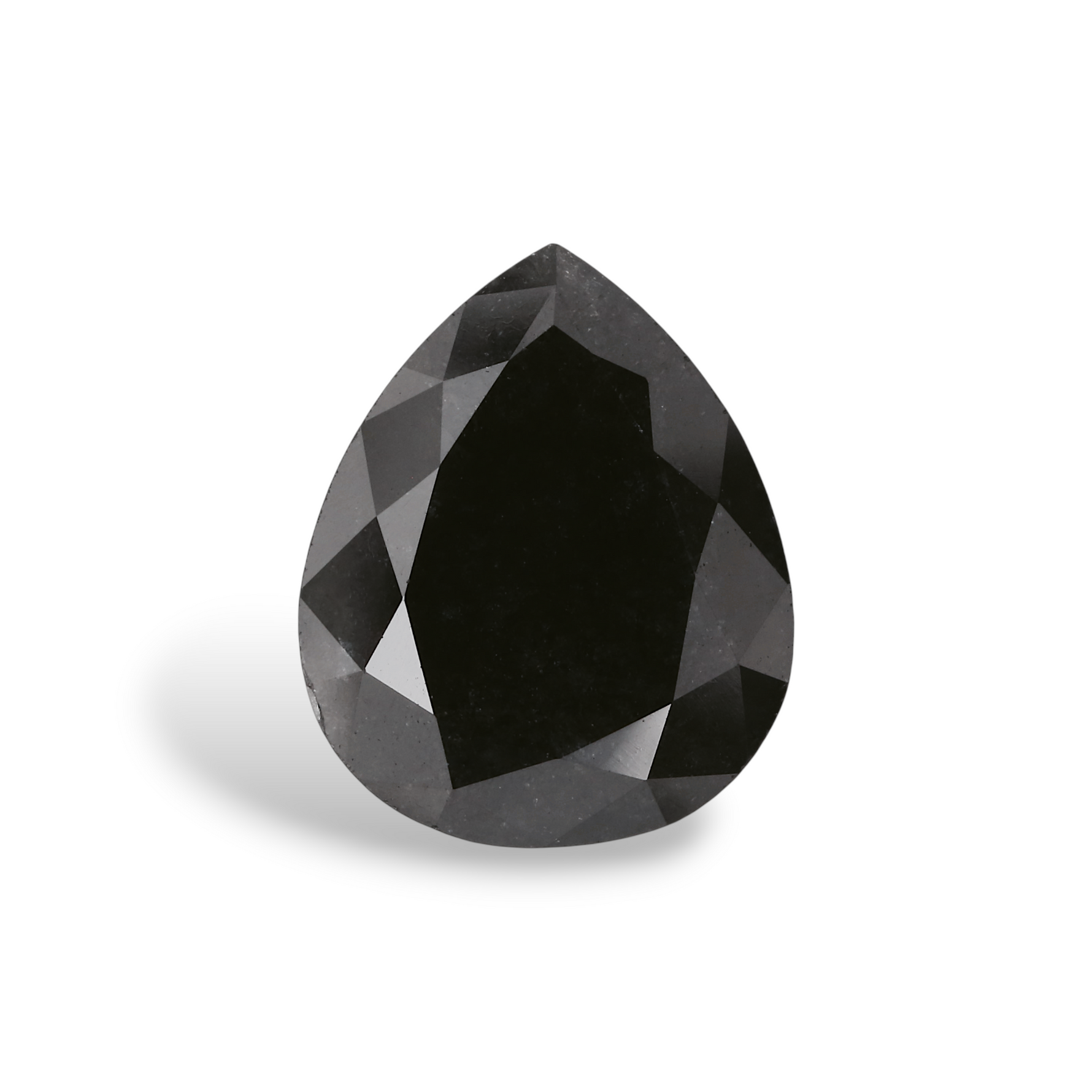 3.55 Carat Natural Black Pear Diamond GIA