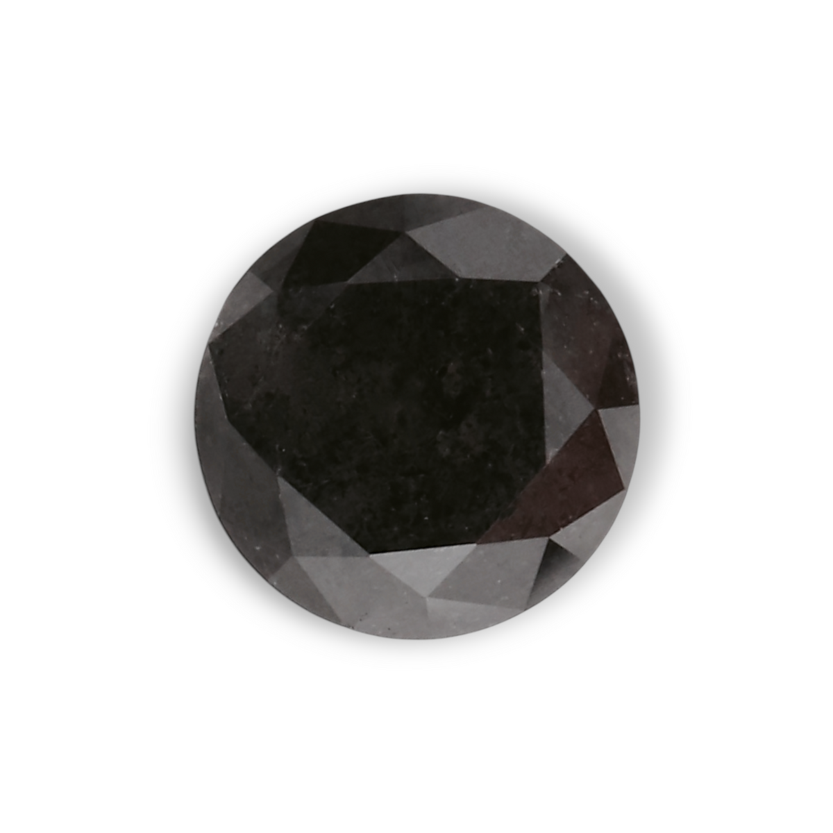 0.53 Carat Natural Black Round Diamond GIA