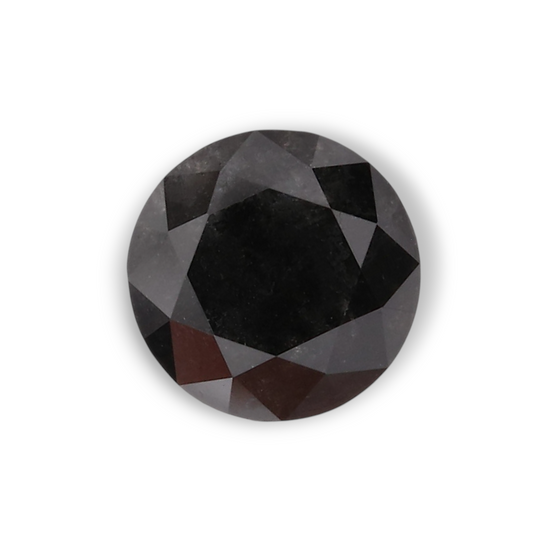 0.61 Carat Natural Black Round Diamond GIA