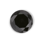 0.74 Carat Natural Black Round Diamond GIA