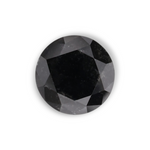 0.68 Carat Natural Black Round Diamond GIA