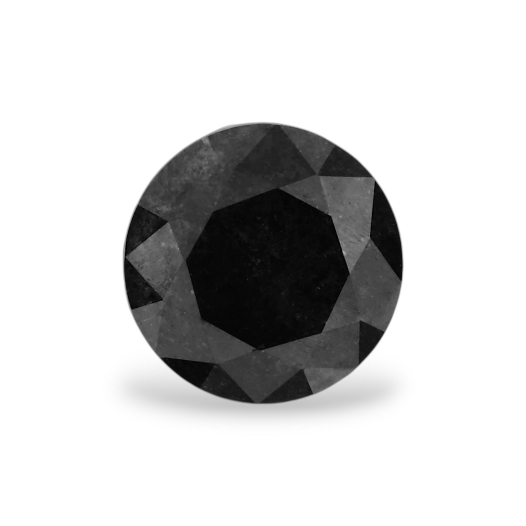 0.81 Carat Natural Black Round Diamond GIA