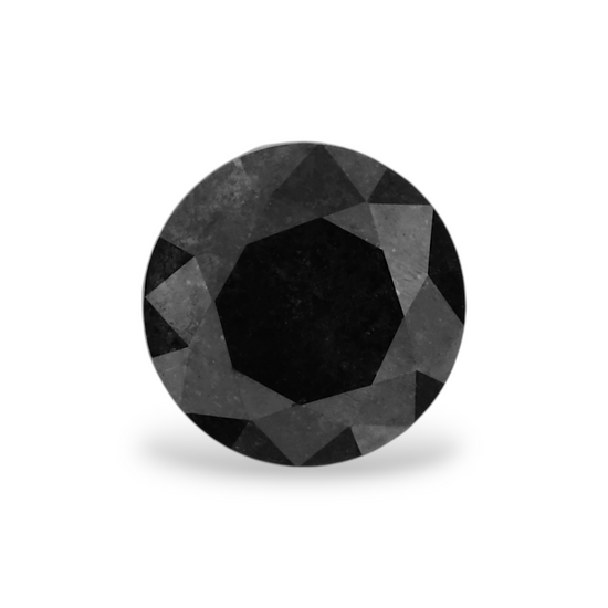 0.81 Carat Natural Black Round Diamond GIA