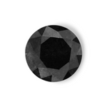 0.81 Carat Natural Black Round Diamond GIA