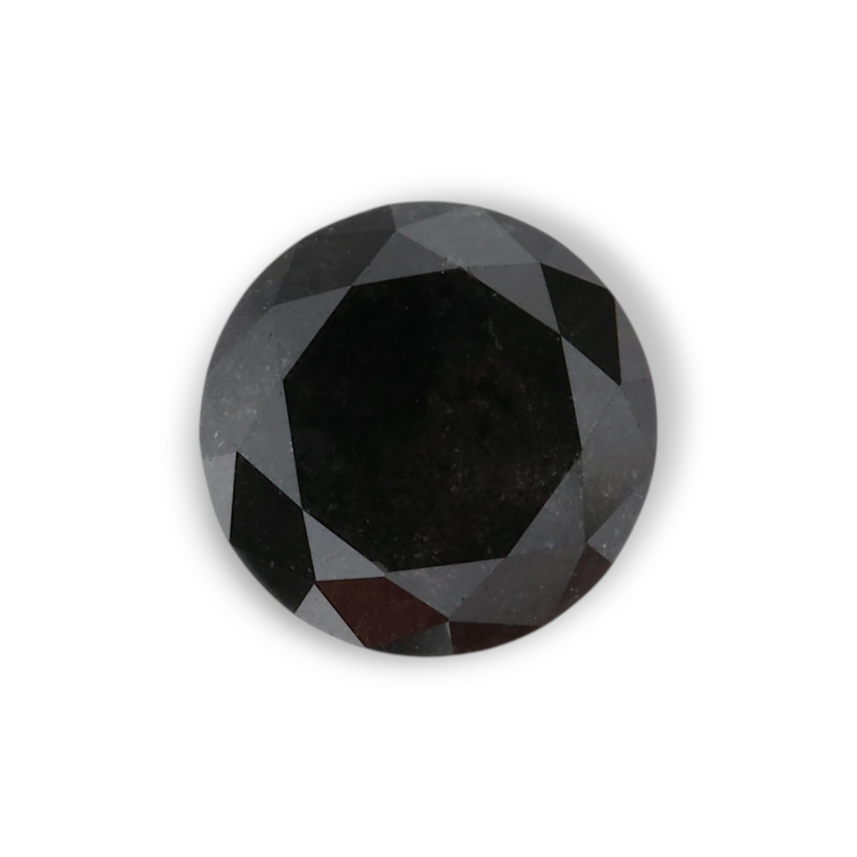 0.93 Carat Natural Black Round Diamond GIA