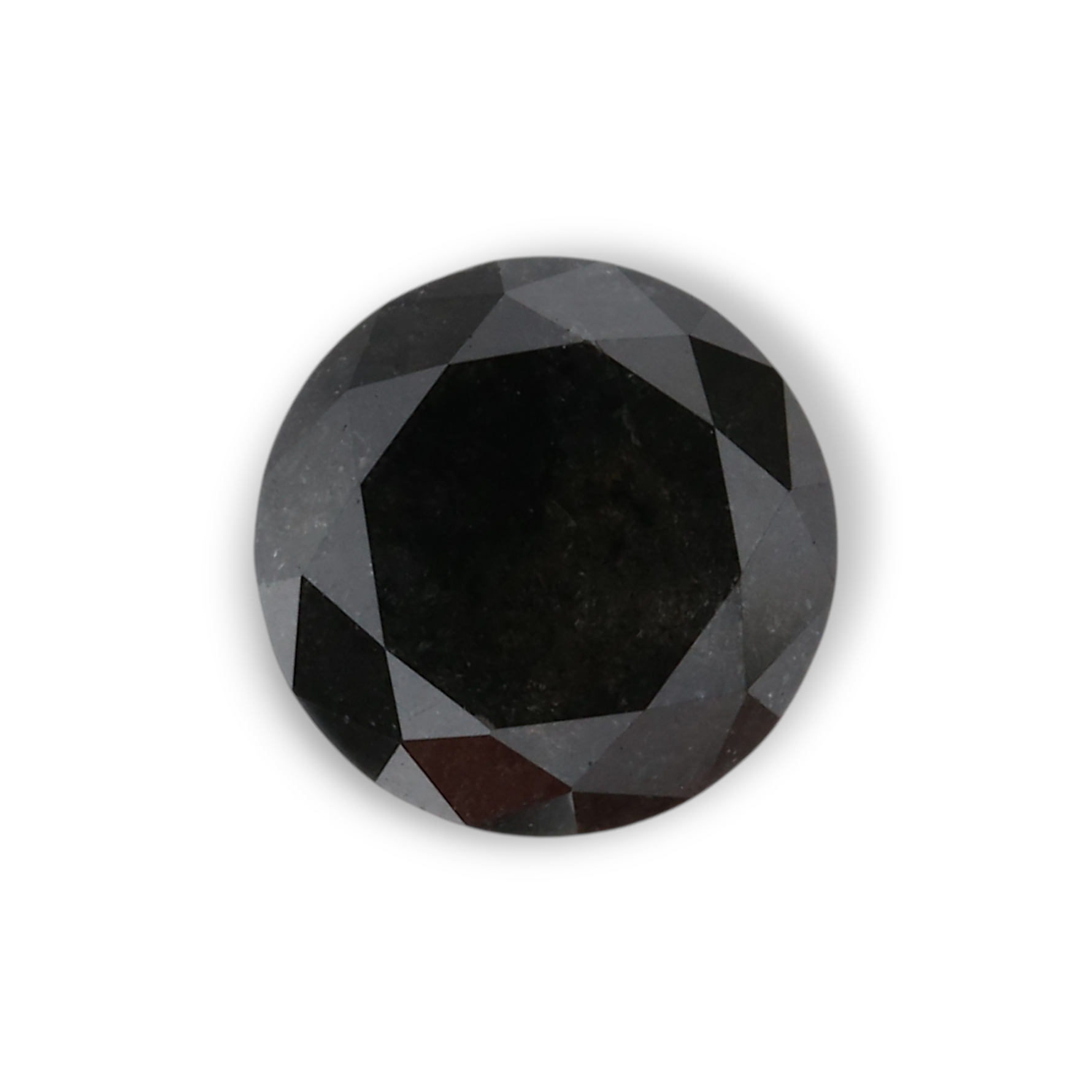 0.93 Carat Natural Black Round Diamond GIA