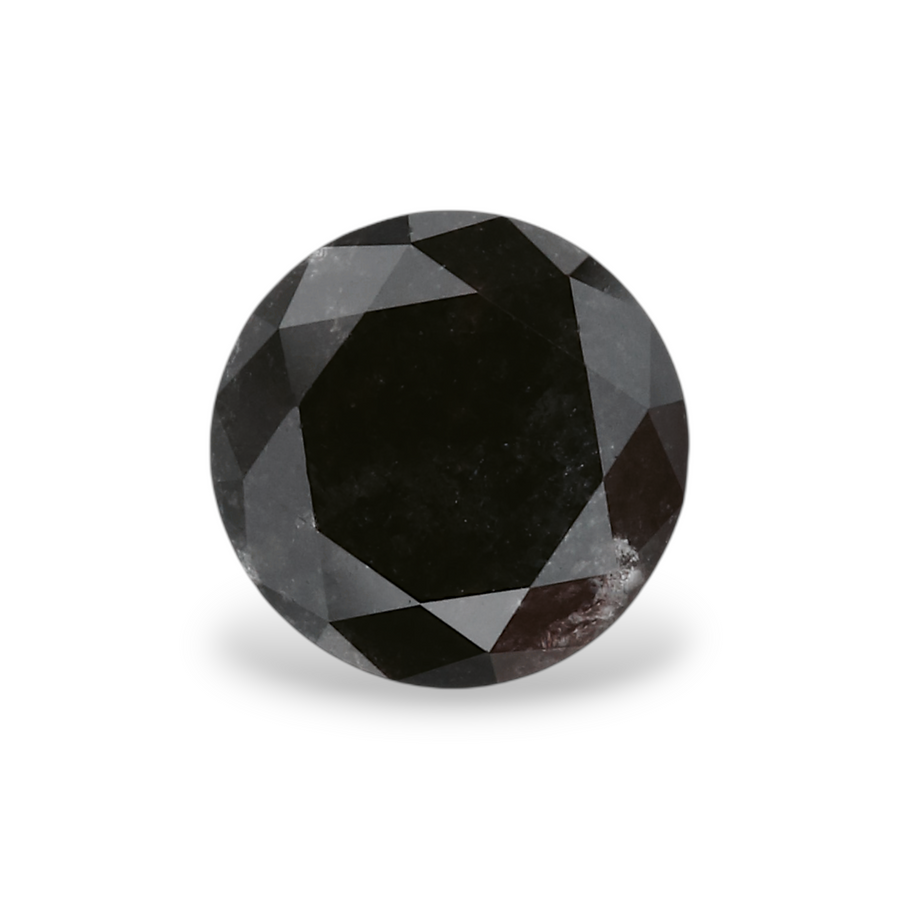 1.03 Carat Natural Black Round Diamond GIA