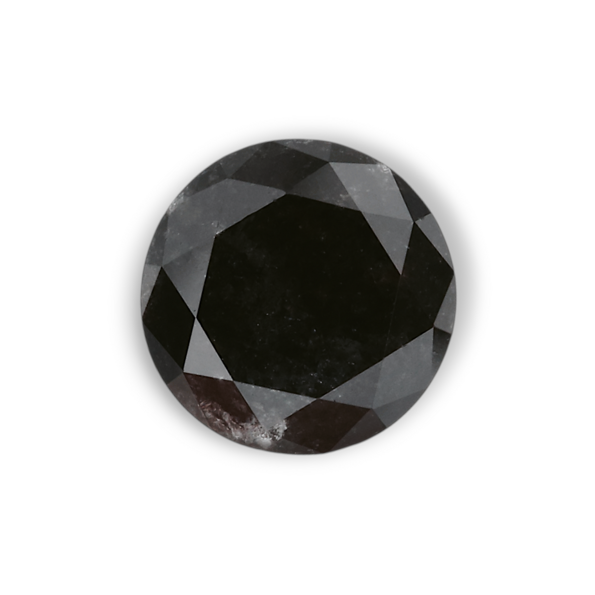 1.03 Carat Natural Black Round Diamond GIA