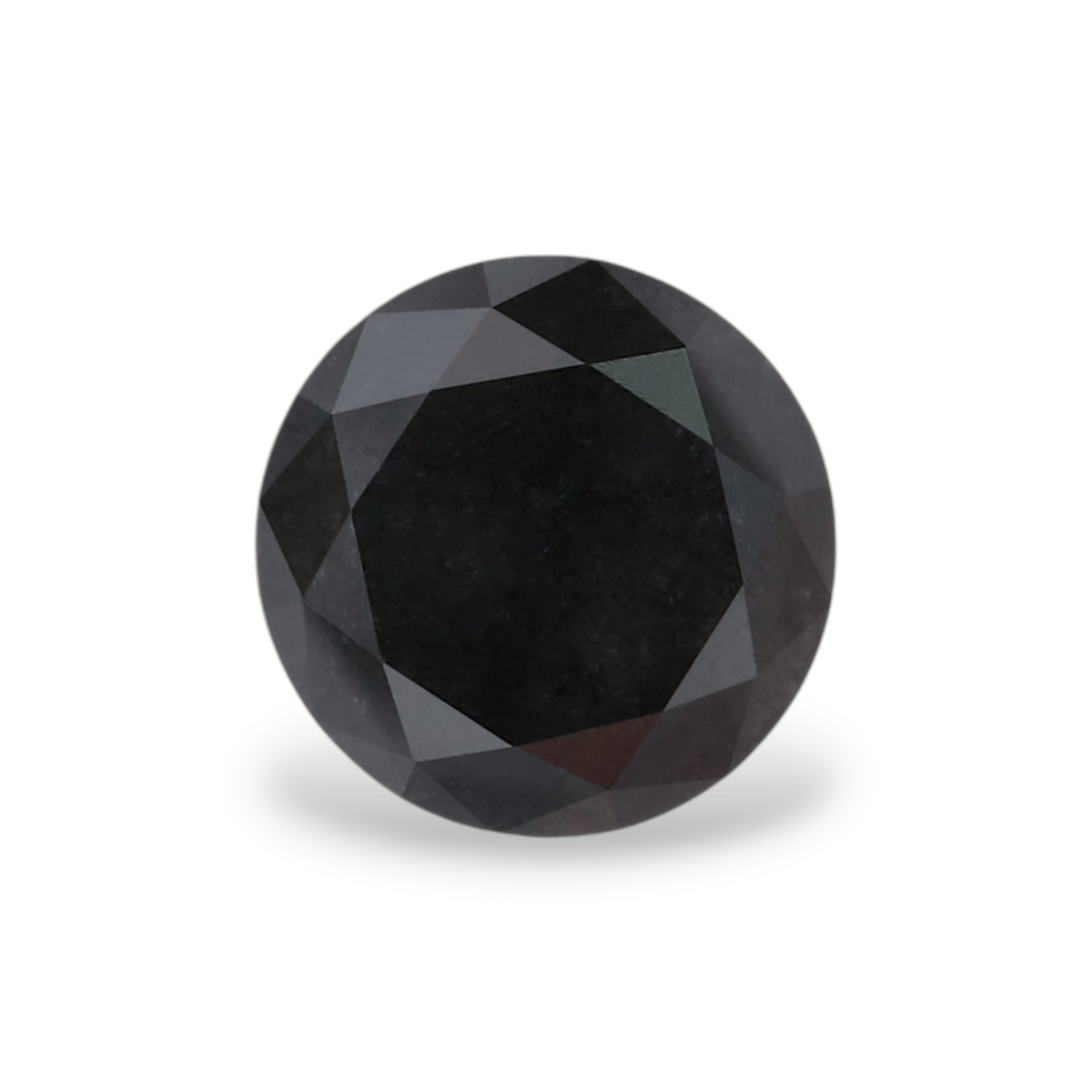 1.13 Carat Natural Black Round Diamond GIA