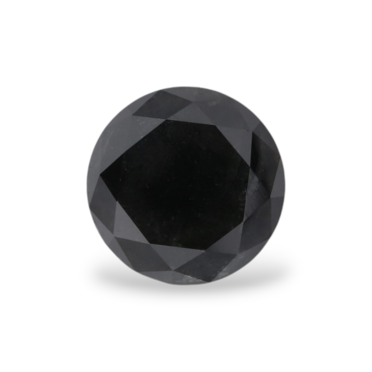 1.14 Carat Natural Black Round Diamond GIA