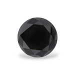 1.14 Carat Natural Black Round Diamond GIA