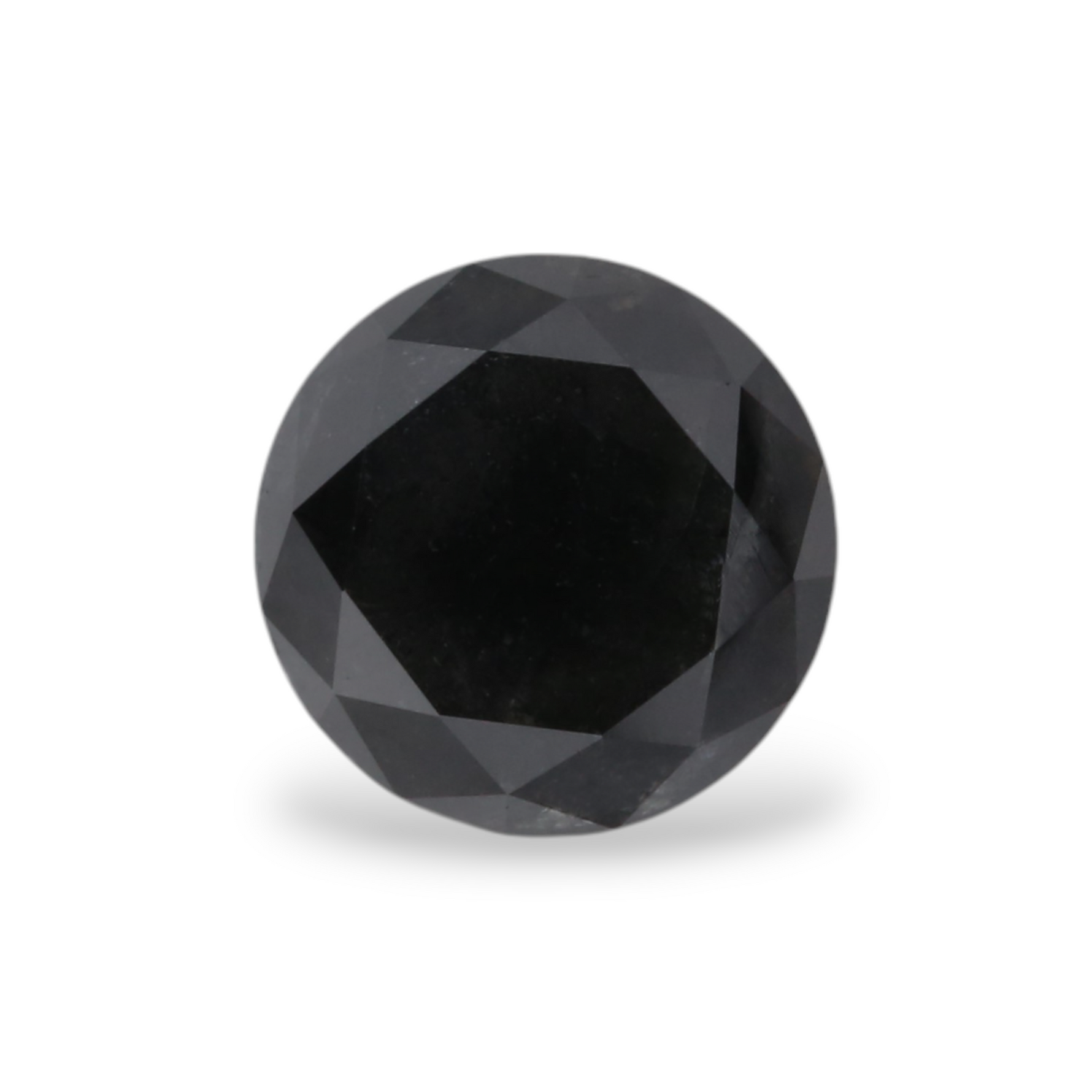 1.14 Carat Natural Black Round Diamond GIA
