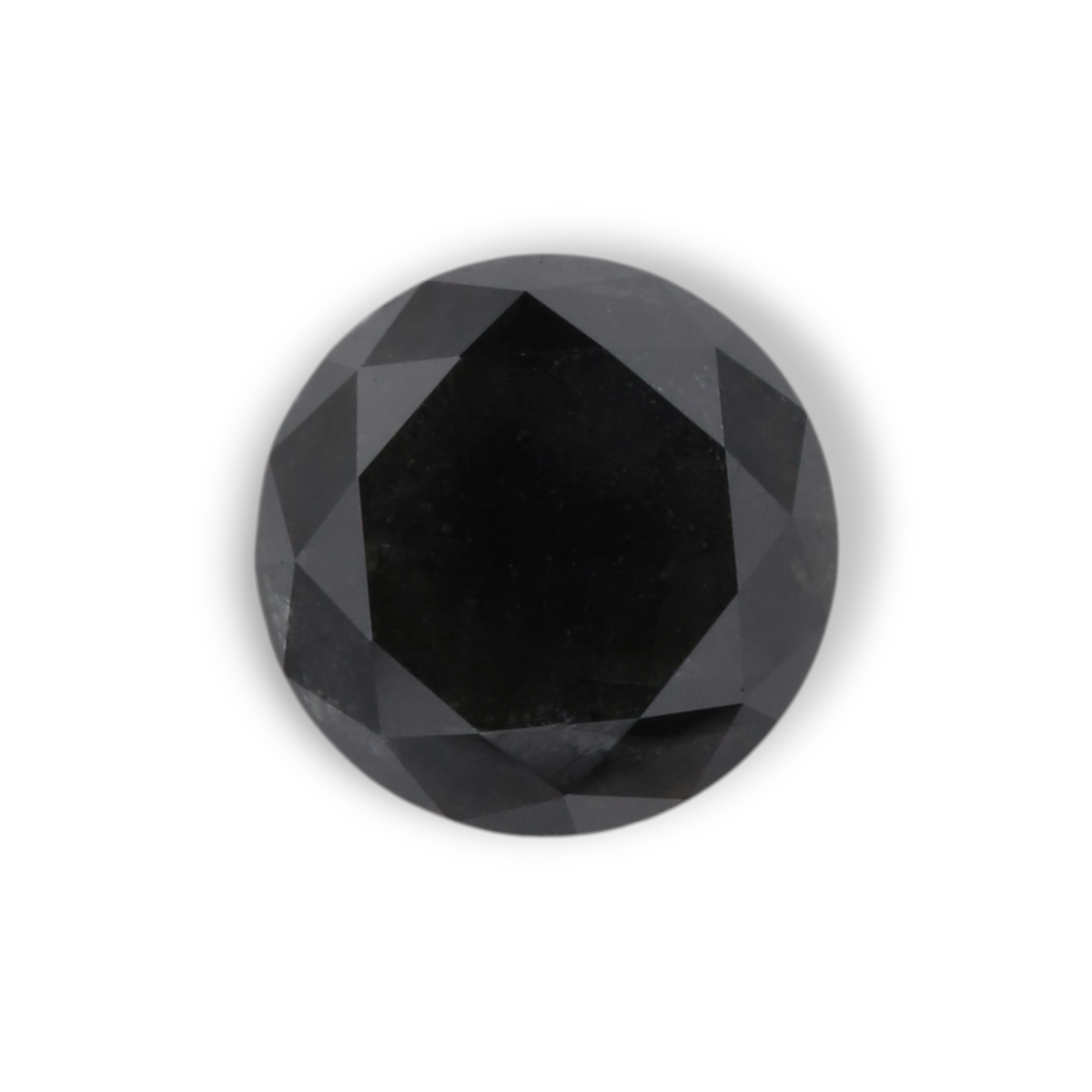 1.14 Carat Natural Black Round Diamond GIA