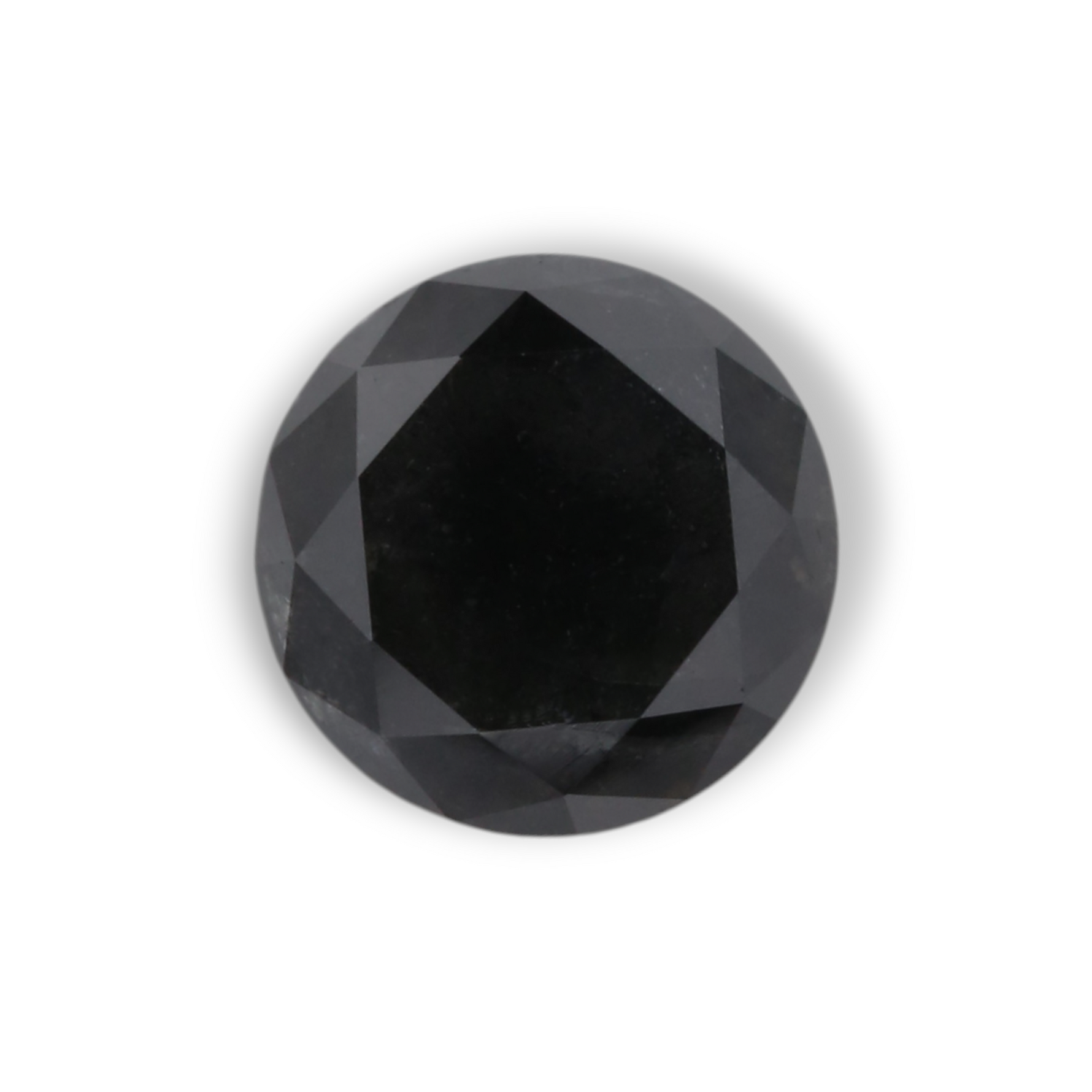 1.14 Carat Natural Black Round Diamond GIA
