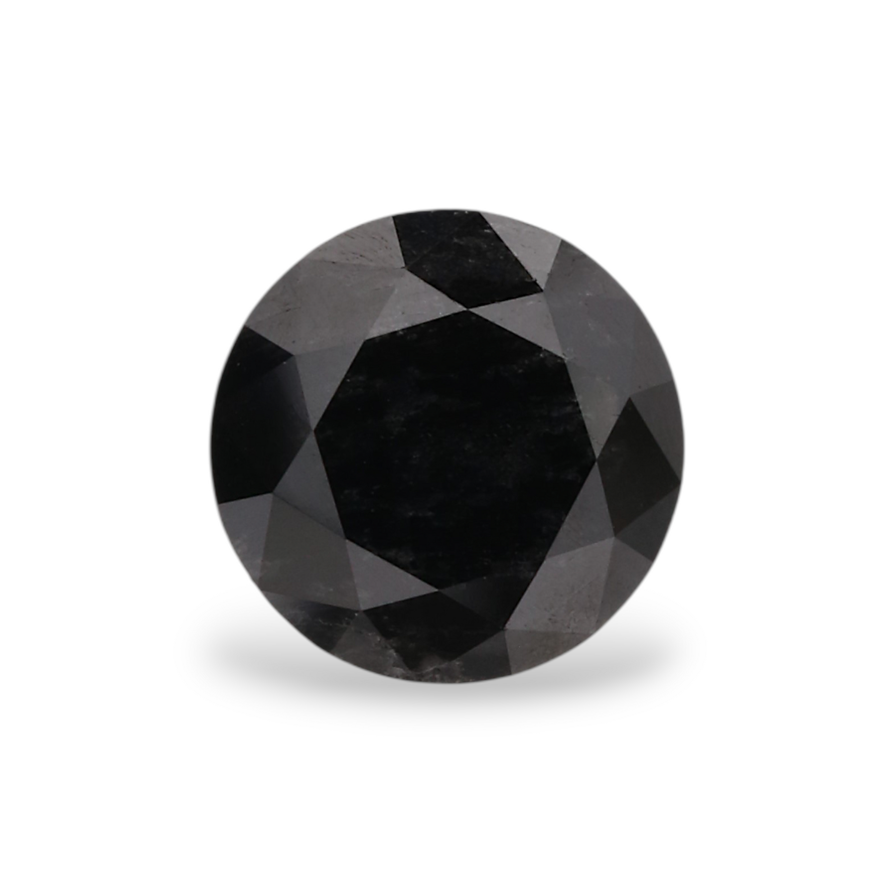 1.17 Carat Natural Black Round Diamond GIA