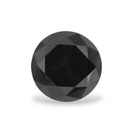 1.25 Carat Natural Black Round Diamond GIA