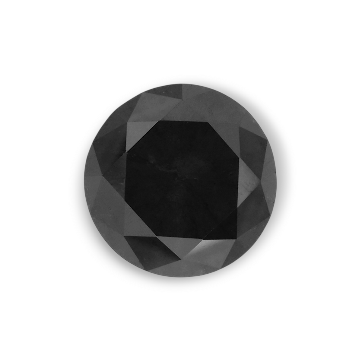 1.25 Carat Natural Black Round Diamond GIA