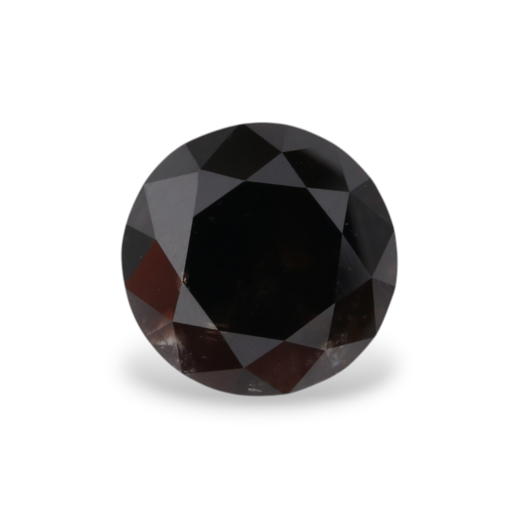 1.61 Carat Natural Black Round Diamond GIA