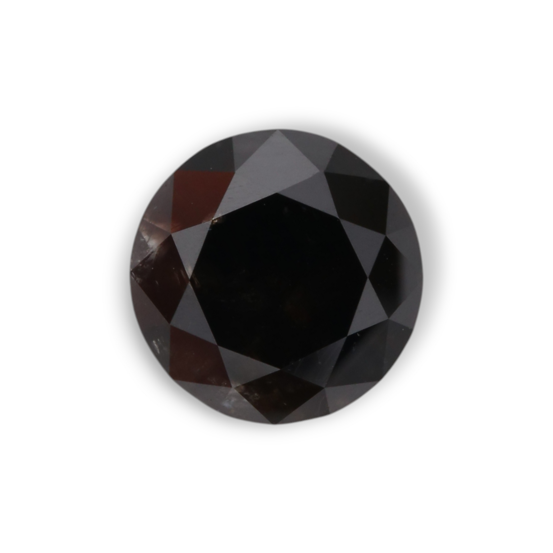 1.61 Carat Natural Black Round Diamond GIA