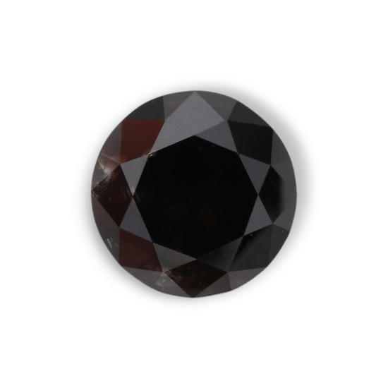 1.61 Carat Natural Black Round Diamond GIA
