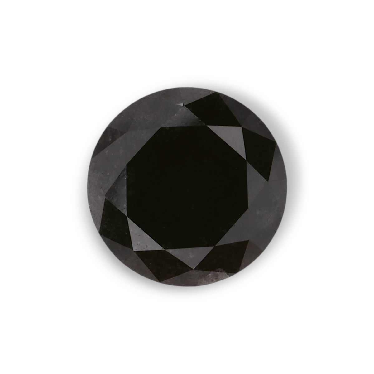 1.91 Carat Natural Black Round Diamond GIA