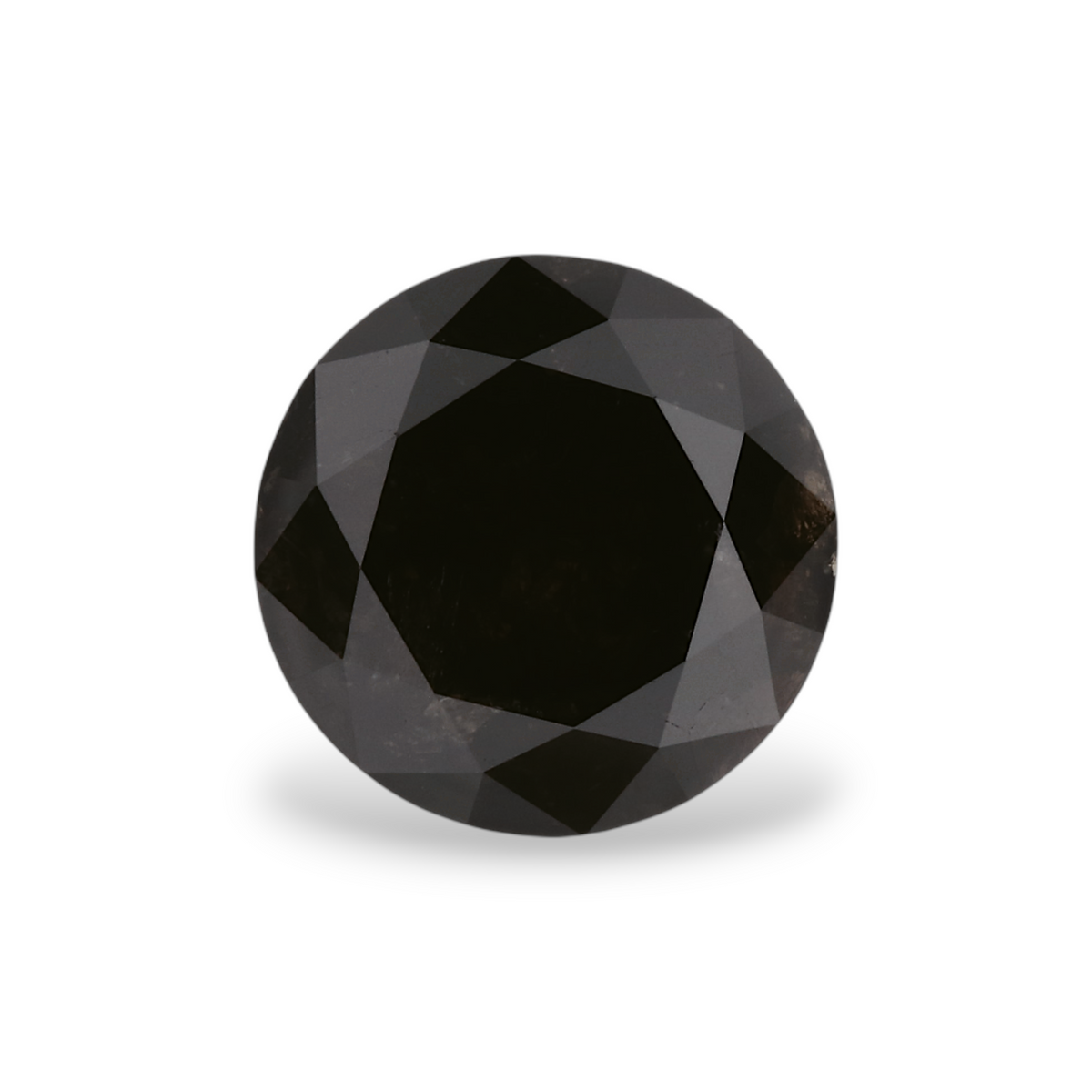 2.21 Carat Natural Black Round Diamond GIA