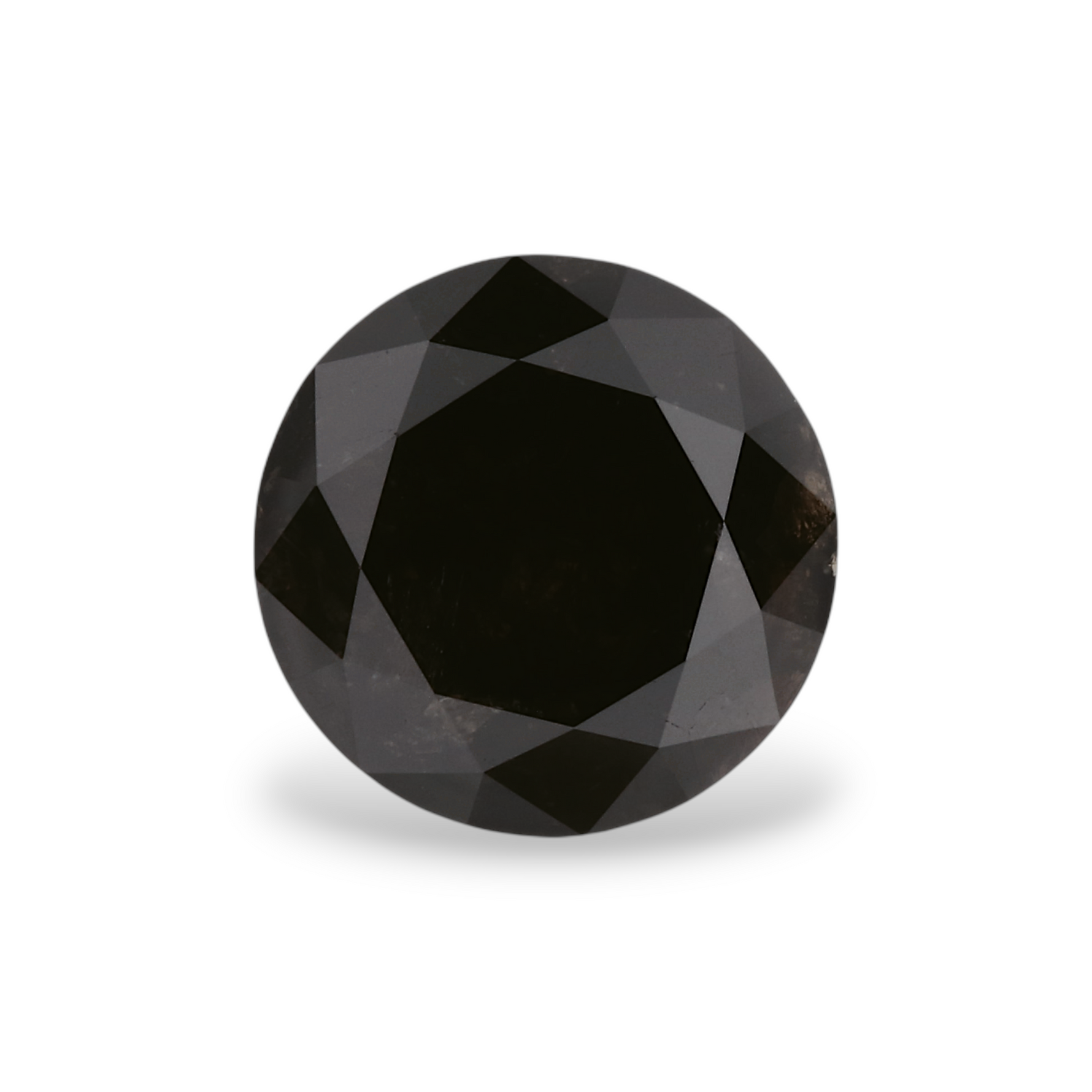 2.21 Carat Natural Black Round Diamond GIA