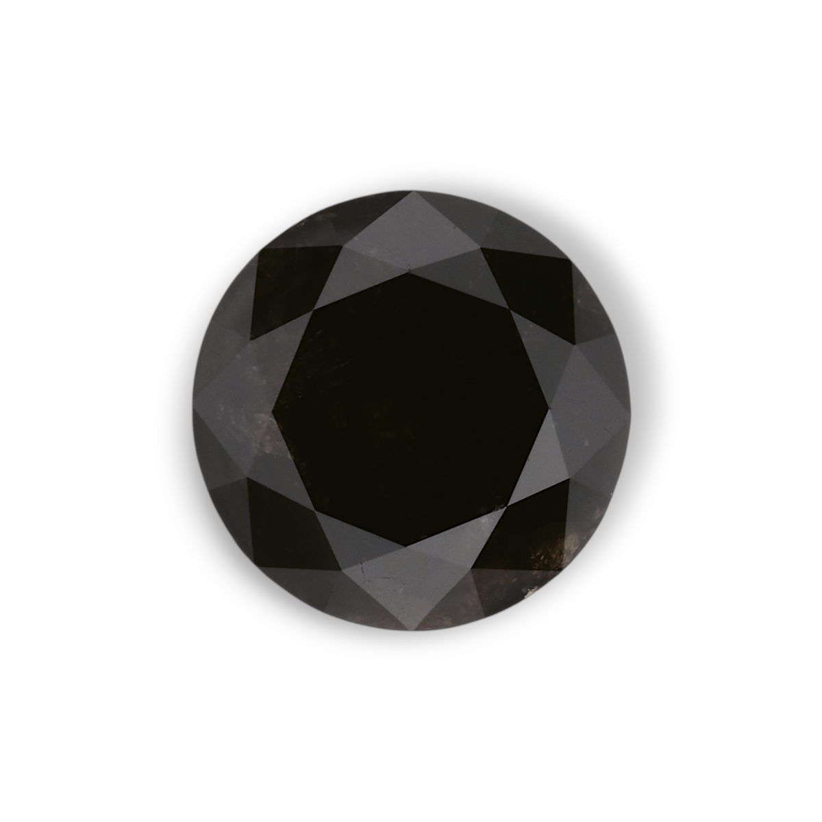 2.21 Carat Natural Black Round Diamond GIA