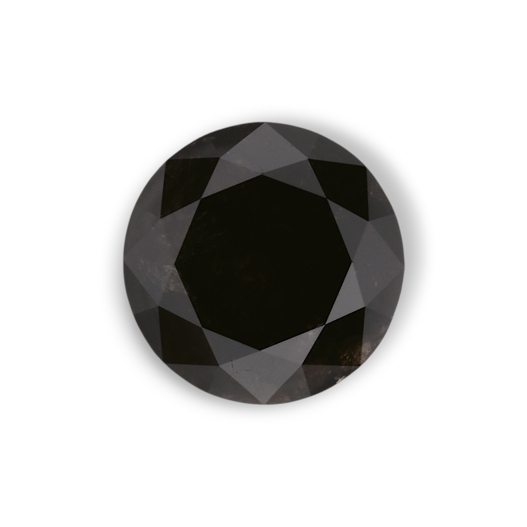 2.21 Carat Natural Black Round Diamond GIA