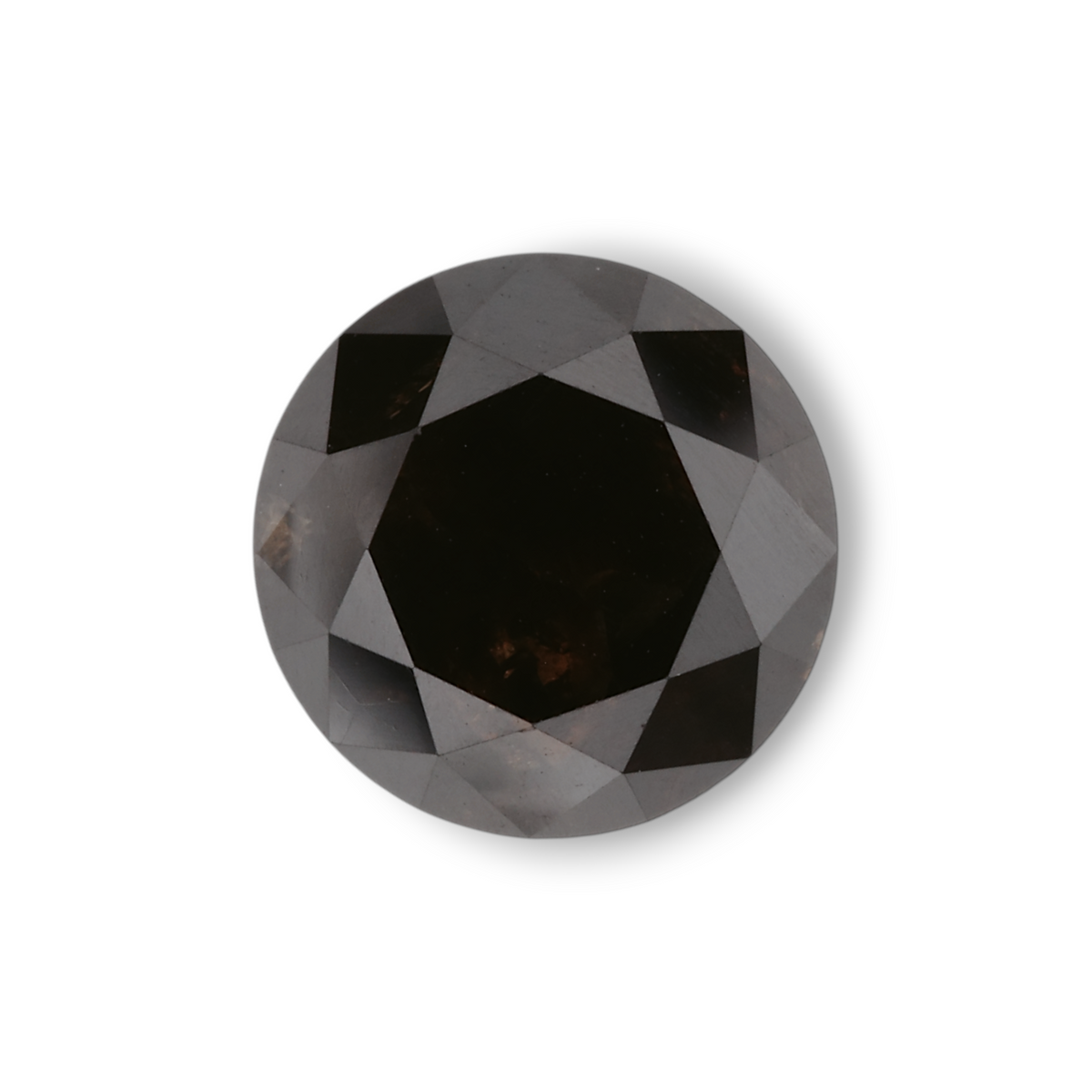 2.27 Carat Natural Black Round Diamond GIA