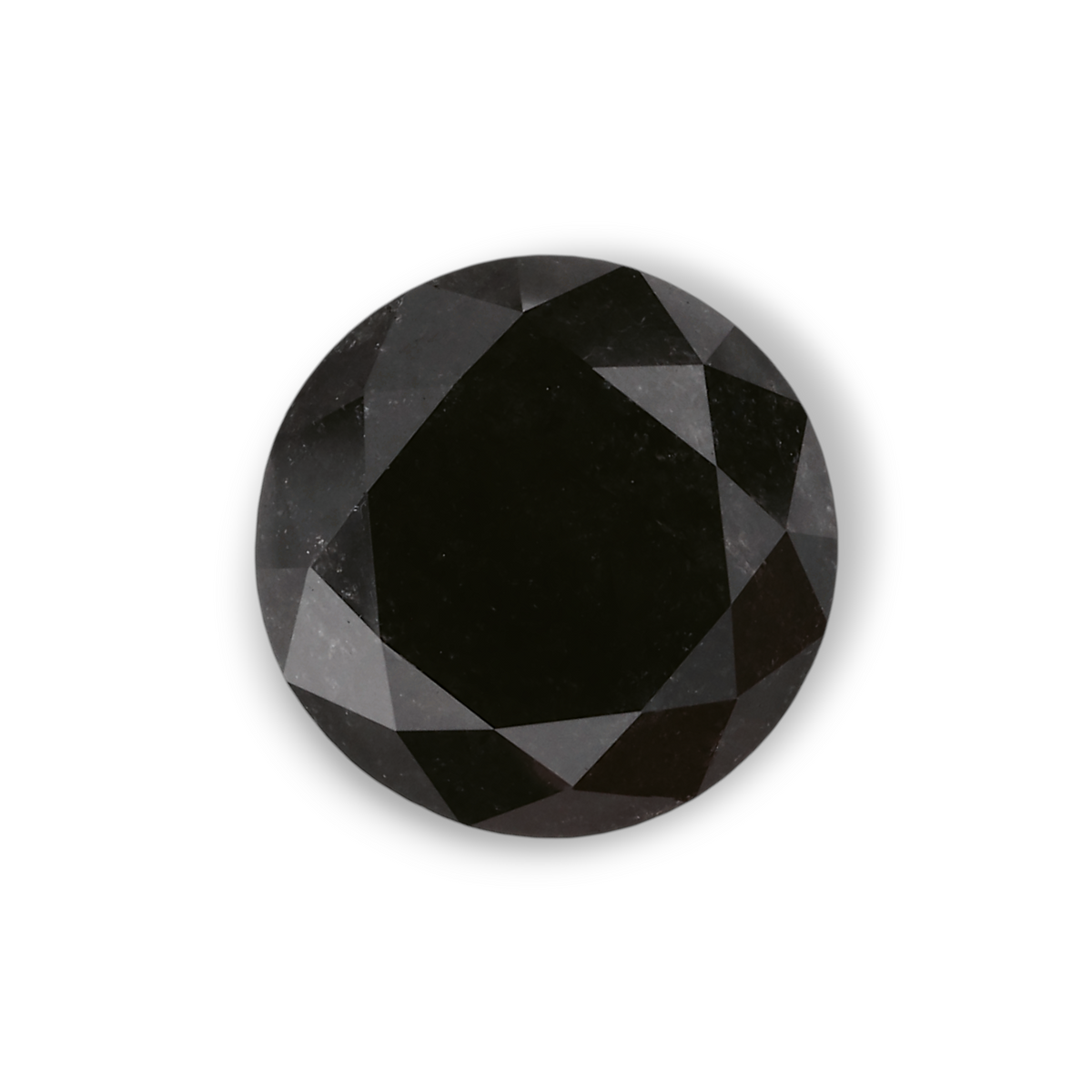 2.46 Carat Natural Black Round Diamond GIA