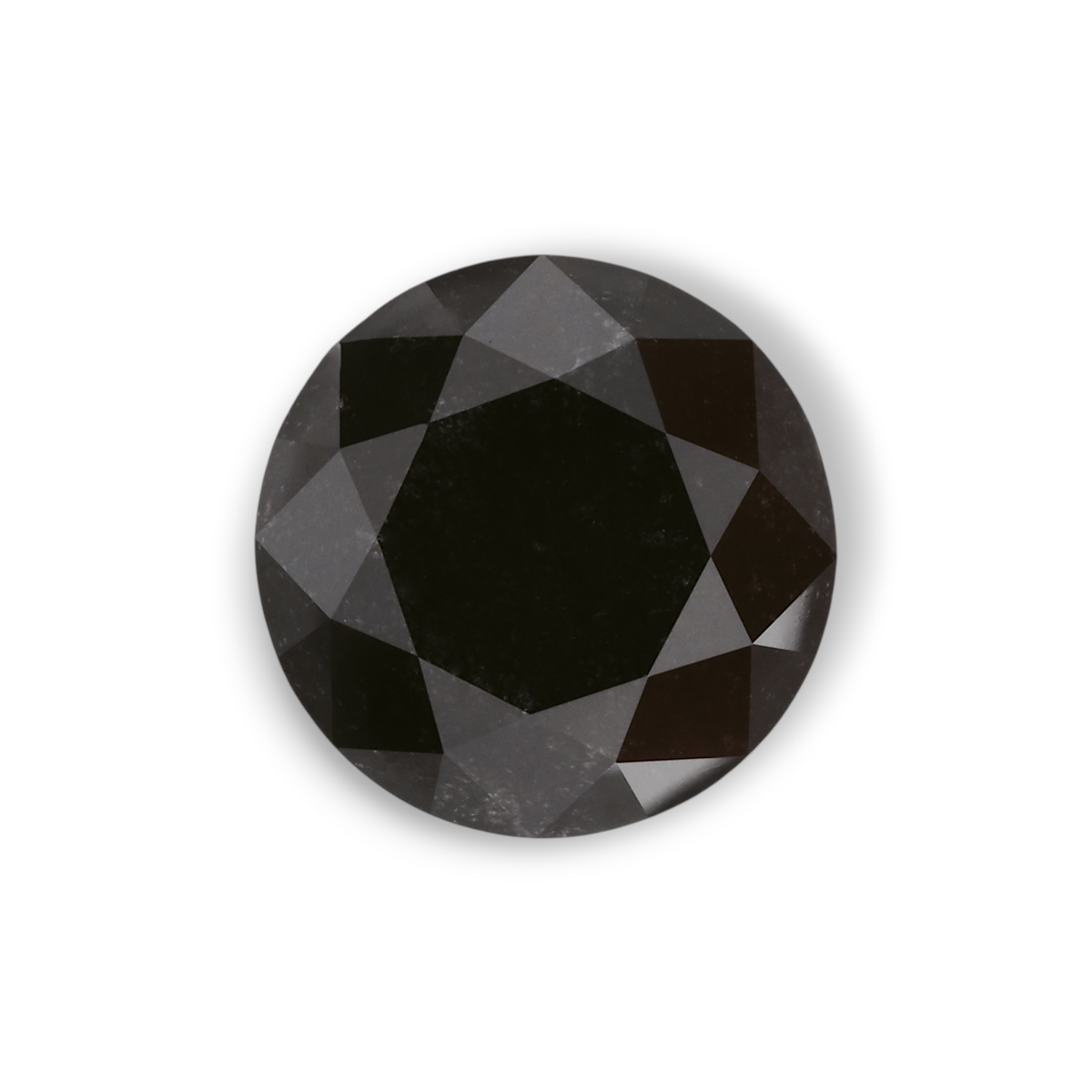 3.13 Carat Natural Black Round Diamond GIA