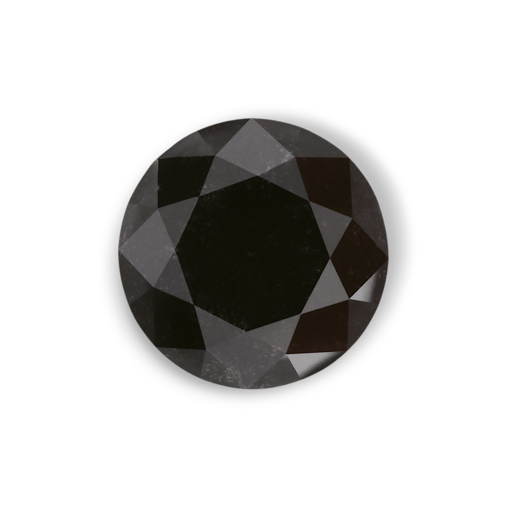 3.13 Carat Natural Black Round Diamond GIA