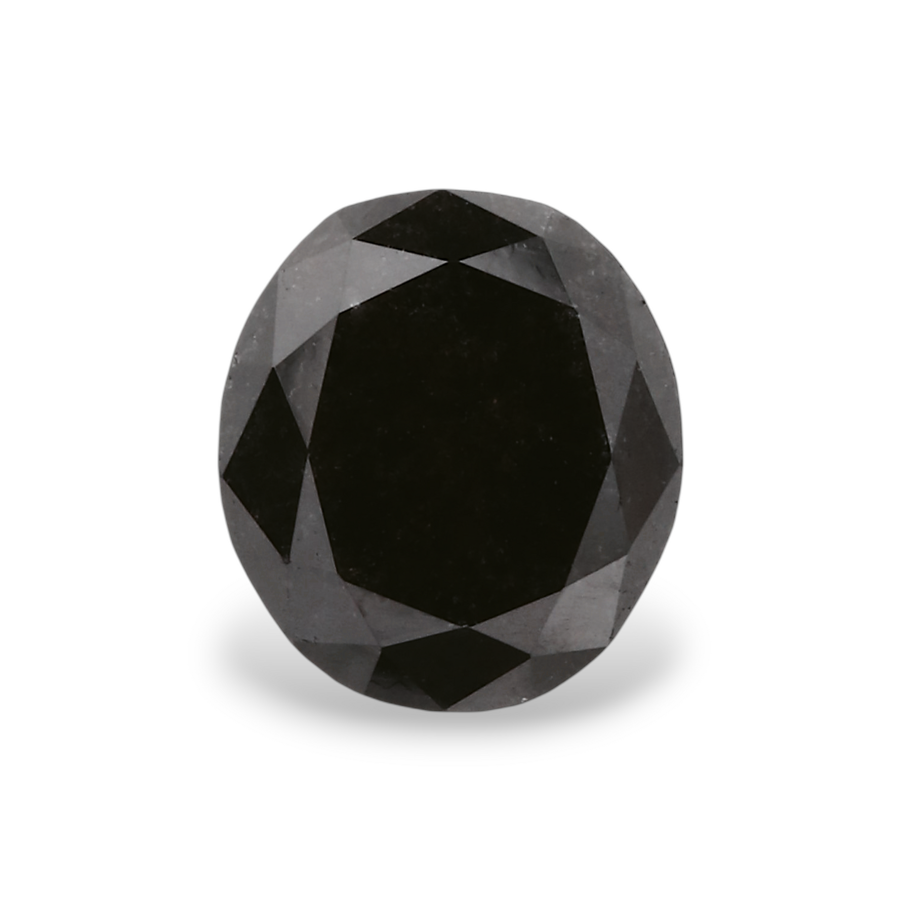 1.48 Carat Natural Black Oval Diamond GIA