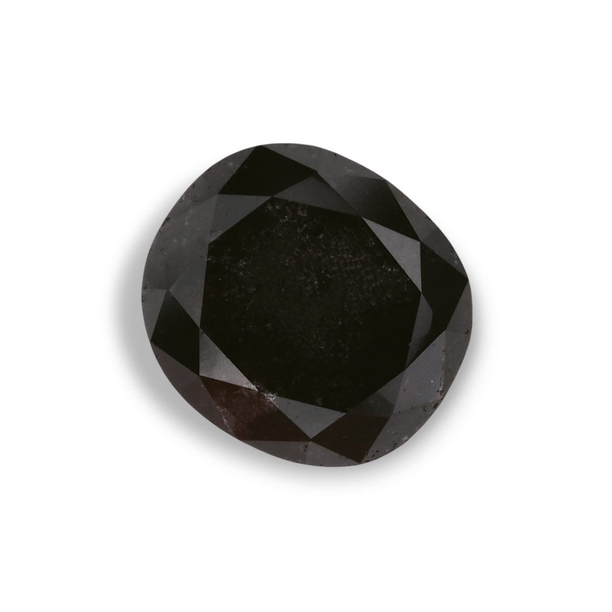 1.74 Carat Natural Black Oval Diamond GIA