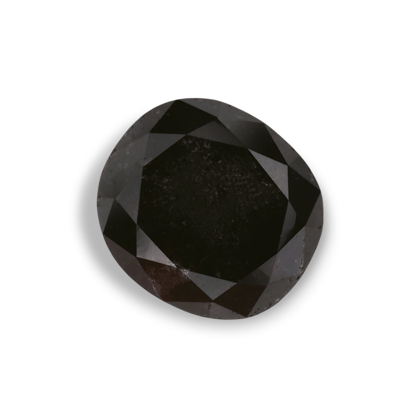 1.74 Carat Natural Black Oval Diamond GIA