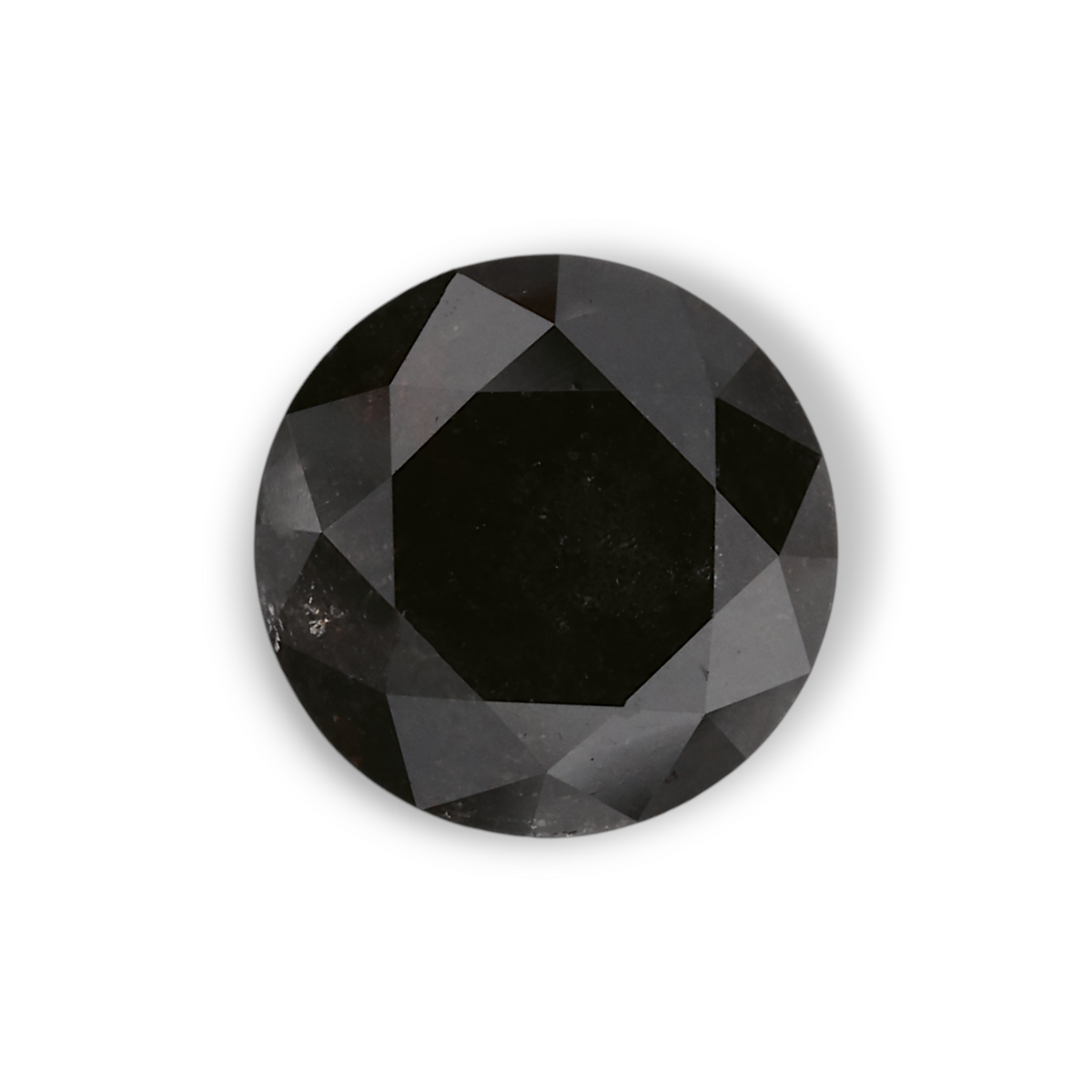 2.02 Carat Natural Black Round Diamond GIA