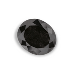 2.29 Carat Natural Black Oval Diamond GIA