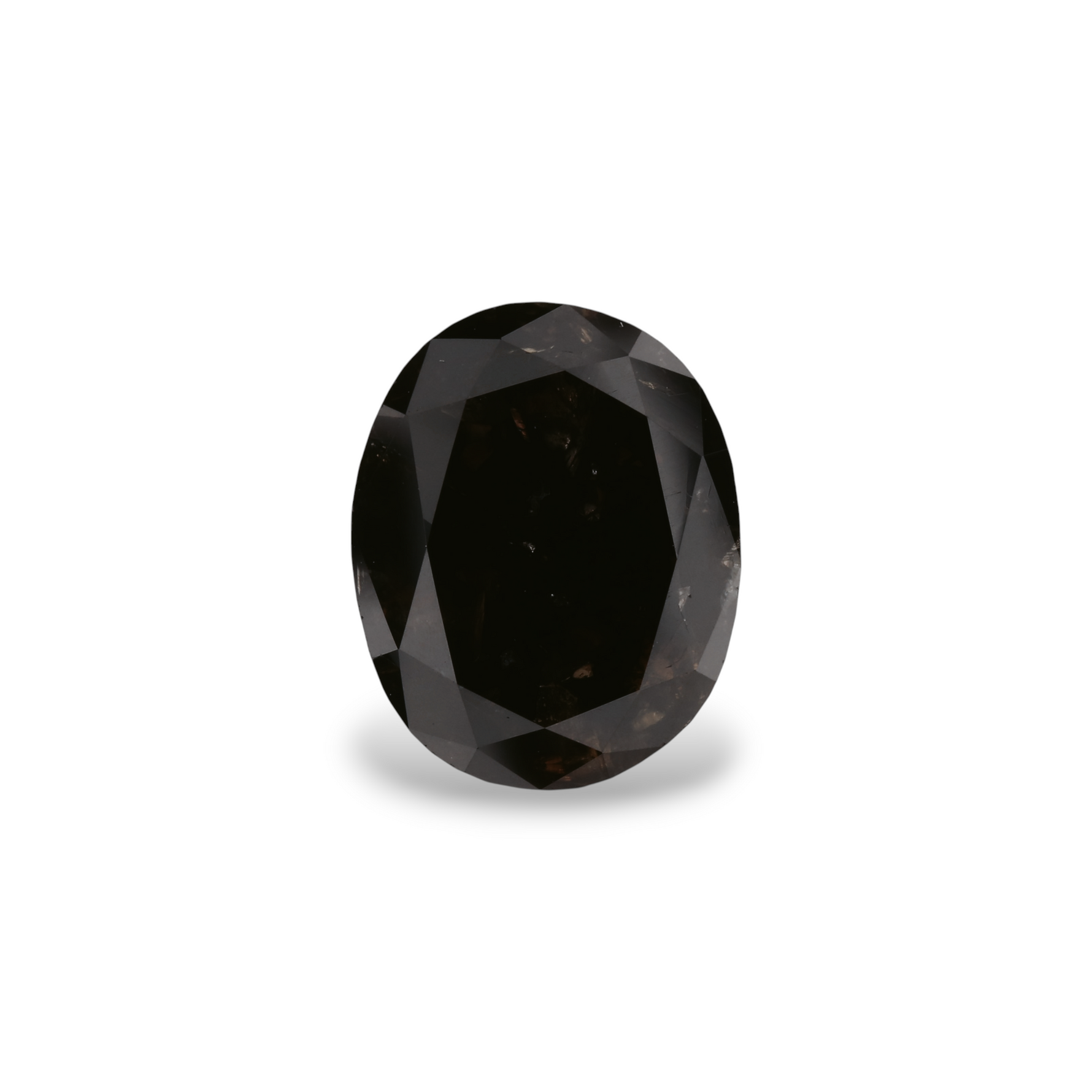 4.37 Carat Dark brown Oval Diamond