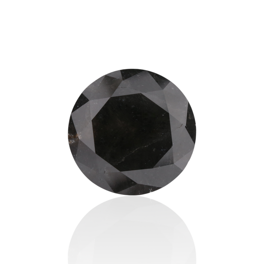 6.2 Carat Black Round Diamond